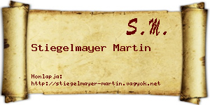 Stiegelmayer Martin névjegykártya